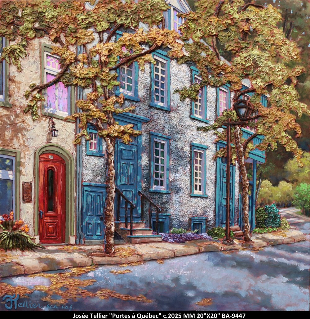 BA9447 - Portes à Québec - JOSÉE TELLIER - 20"X20" – Le Balcon d'art