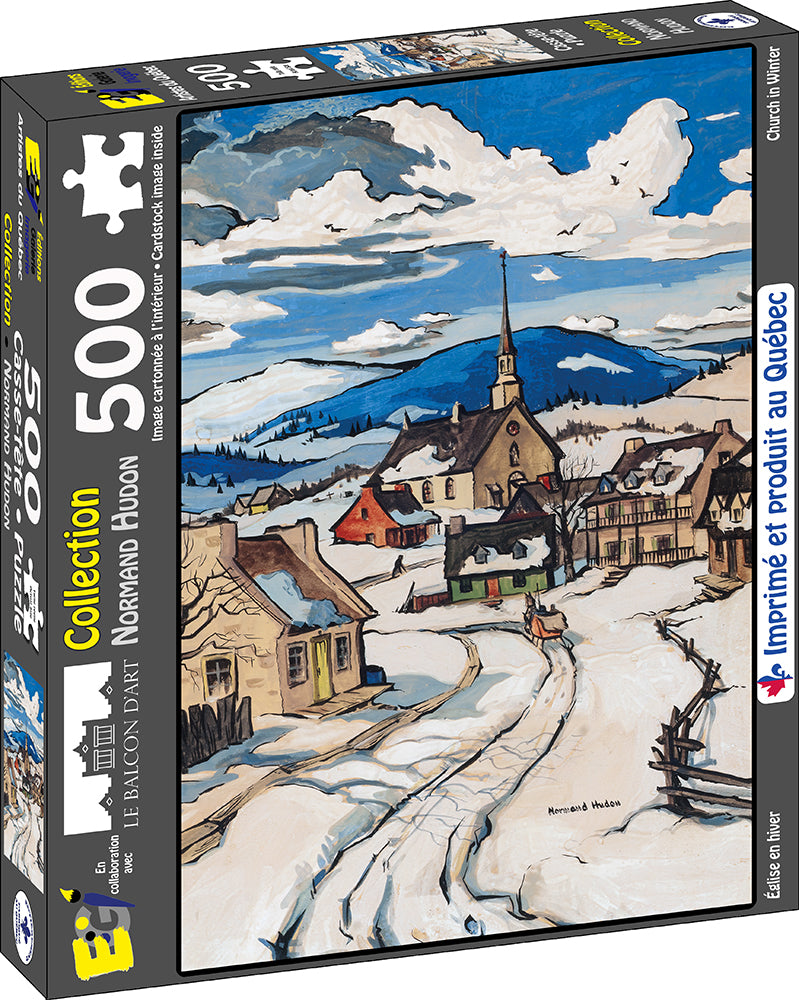CT-01364 - HUDON, Normand - Église en hiver - 500 mrcx/pieces