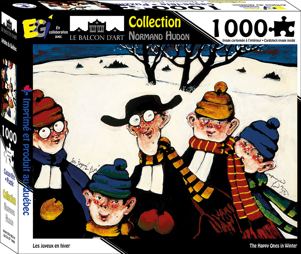 CT-01424 - HUDON, Normand - Les Joyeux en hiver - 1000 mrcx/pieces