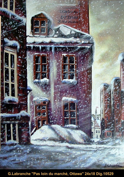 10529 - LABRANCHE Gilles - Pas loin du marché, Ottawa - 24 x 18