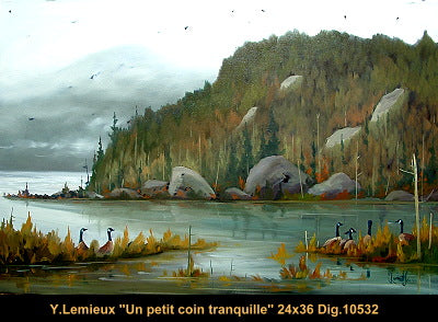 10532 - Un petit coin tranquille - 24x36 - Yvon Lemieux