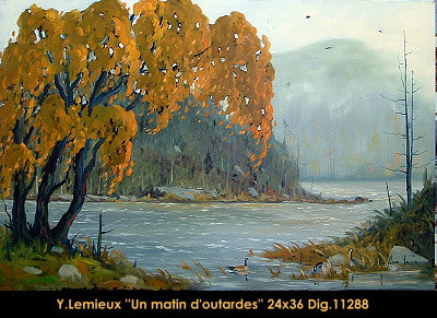 11288 - Un matin d'outardes - 24x36 - Yvon Lemieux