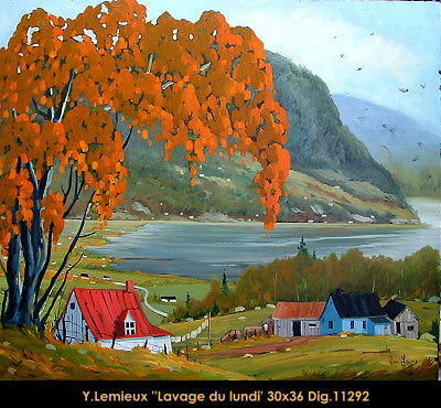 11292 - Lavage du lundi - 30x36 - Yvon Lemieux