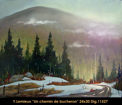 11527 - Un chemin de bucheron - 24x30 - Yvon Lemieux