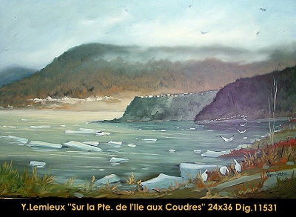 11531 - Sur la pointe de l'ile aux Coudres - 24x36 - Yvon Lemeiux