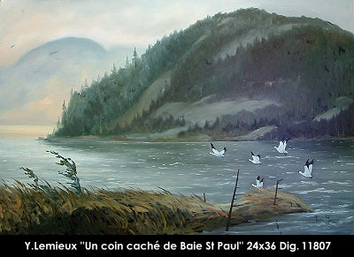 11807 - Un coin caché de Baie St-Paul - 24x36 - Yvon Lemieux