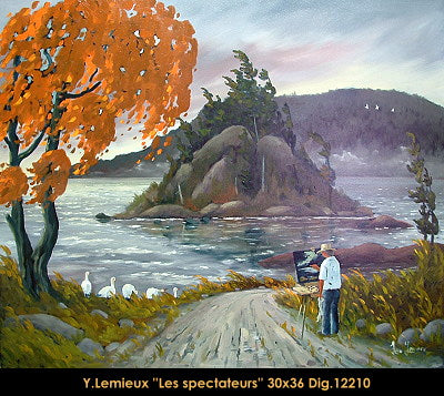12210 - Les spectateurs - 30x36 - Yvon Lemieux