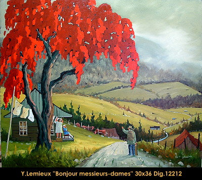 12212 - Bonjour messieurs-dames - 30x36 - Yvon Lemieux
