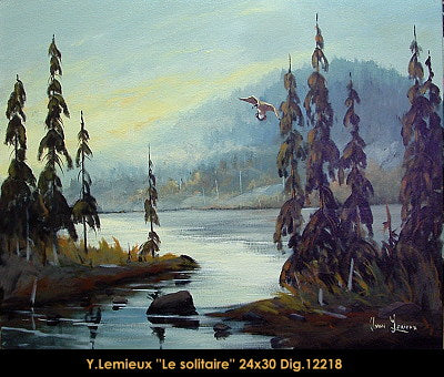 12218 - Le solitaire - 24x30 - Yvon Lemieux