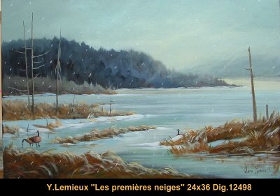 12498 - Les premières neiges - 24x36 - Yvon Lemieux