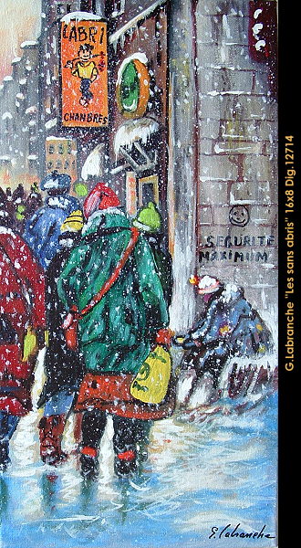12714 - LABRANCHE Gilles - Les sans abris - 16 x 08