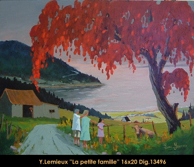 13496 - LEMIEUX Yvon - La petite famille 16 x 20