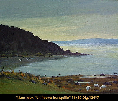 13497 - Un fleuve tranquille - 16x20 - Yvon Lemieux