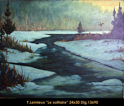 13690 - Le solitaire - 24x30 - Yvon Lemieux