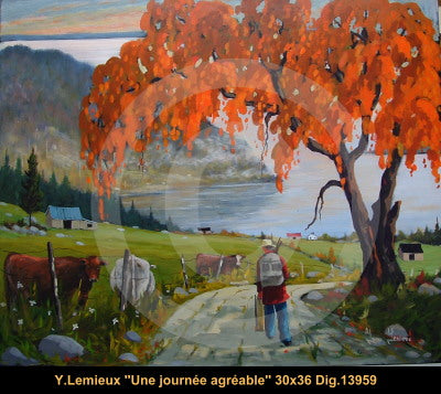 13959 - LEMIEUX Yvon - Une journée agréable - 30 x 36