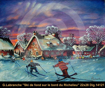 14121 - Ski de fond sur le bord du Richelieu - GILLES LABRANCHE - 22X28