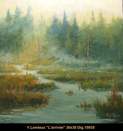 15935 - L'arrivée - 30x30 - Yvon Lemieux