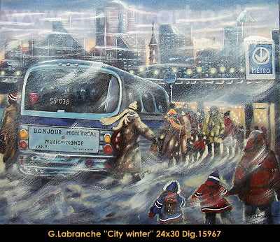15967 - City Winter - GILLES LABRANCHE - 24X30