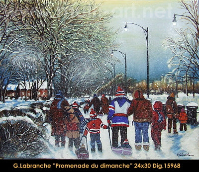 15968 - Promenade du dimanche - GILLES LABRANCHE - 24X30