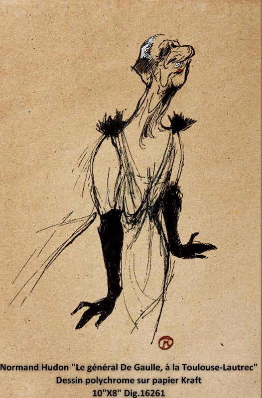 16261 - SÉRIE CÉLÉBRITÉS - NORMAND HUDON (CHARLES DE GAULLE) -DESSIN -