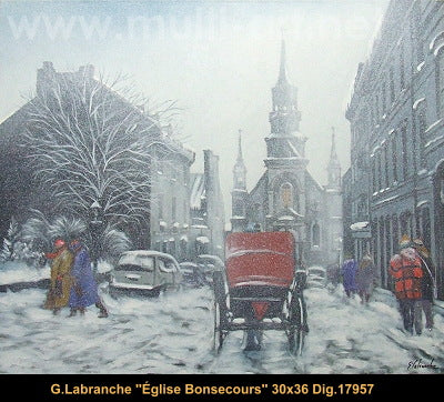 17957 - Église Bonsecours - GILLES LABRANCHE - 30X36