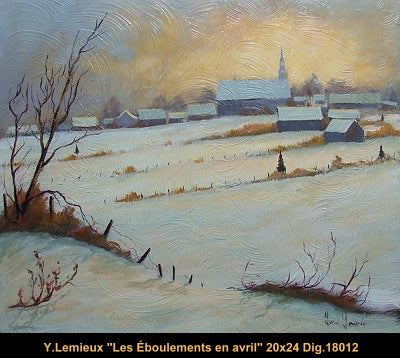 18012 - Les Éboulements en avril - 20x24 - Yvon Lemieux