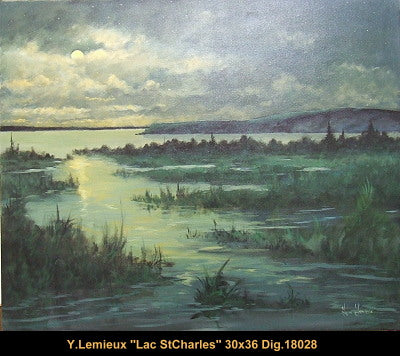 18028 - Lac St-Charles - 30x36 - Yvon Lemieux