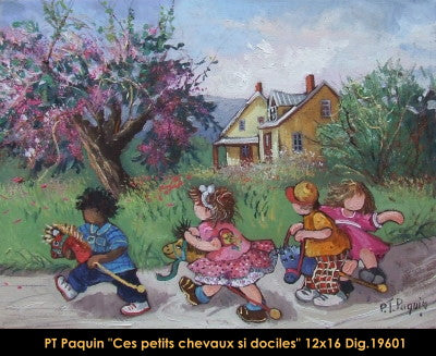 19601 - PAQUIN Pauline - Ces petits chevaux si dociles - 12 x 16