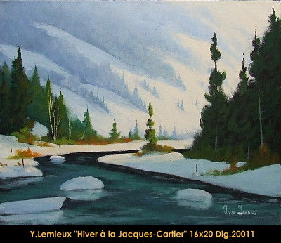 20011 - Hiver à la Jacques-Cartier - YVON LEMIEUX - 16