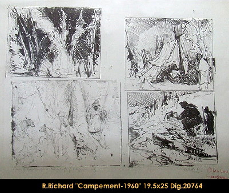 20764 - Collection de dessins - RENÉ RICHARD - 19.5X25