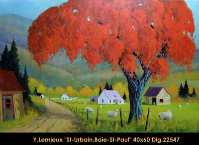 22547 - Saint-Urbain, Baie-St-Paul - YVON LEMIEUX - 40X60