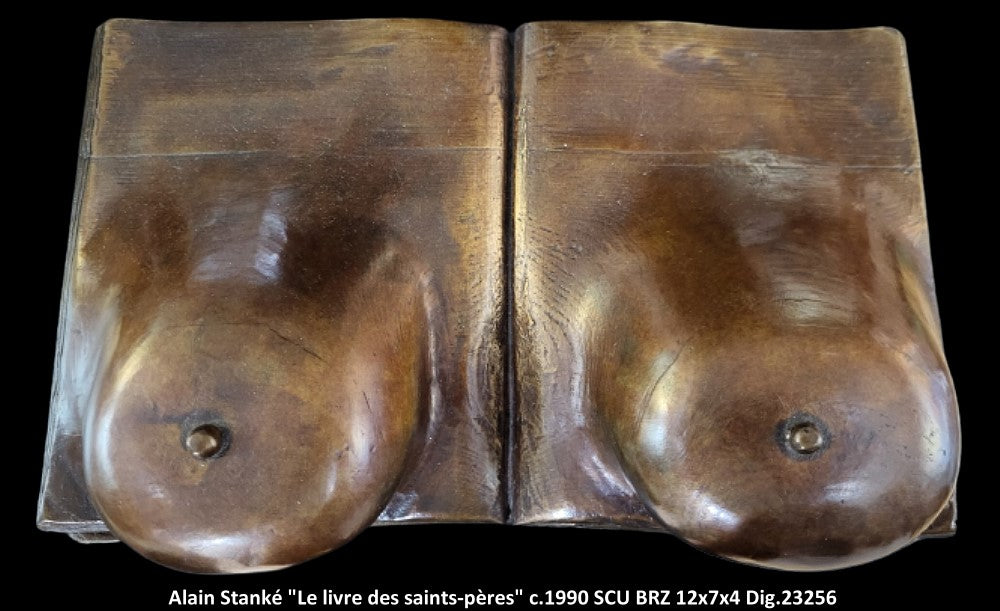 23256 - Le livre des saints pères - ALAIN STANKÉ - Sculpture - Bronze - 12x7x4