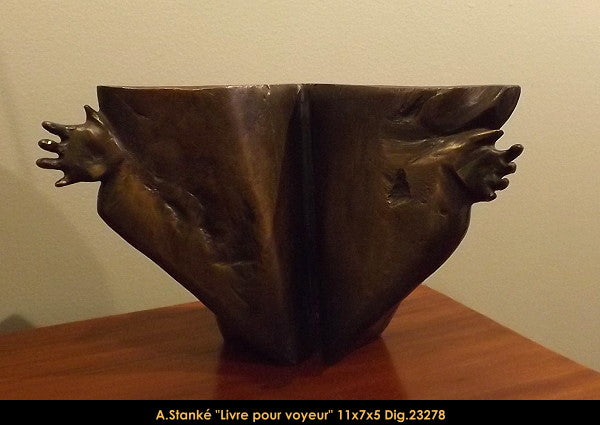 23278 - Livre pour voyeur edition 1/8 Sculpture - ALAIN STANKÉ - 11X7X5