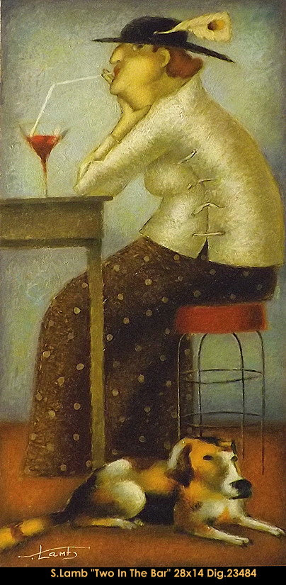 23484 - Two In The Bar - STEVEN LAMB - 28x14