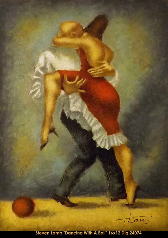 24074 - Dancing with a Ball - STEVEN LAMB - 16x12