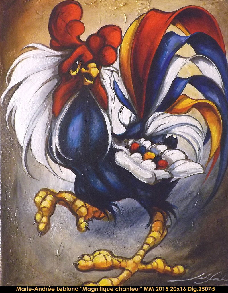 25075 - LEBLOND Marie-Andrée - Magnifique chanteur - 20 x 16