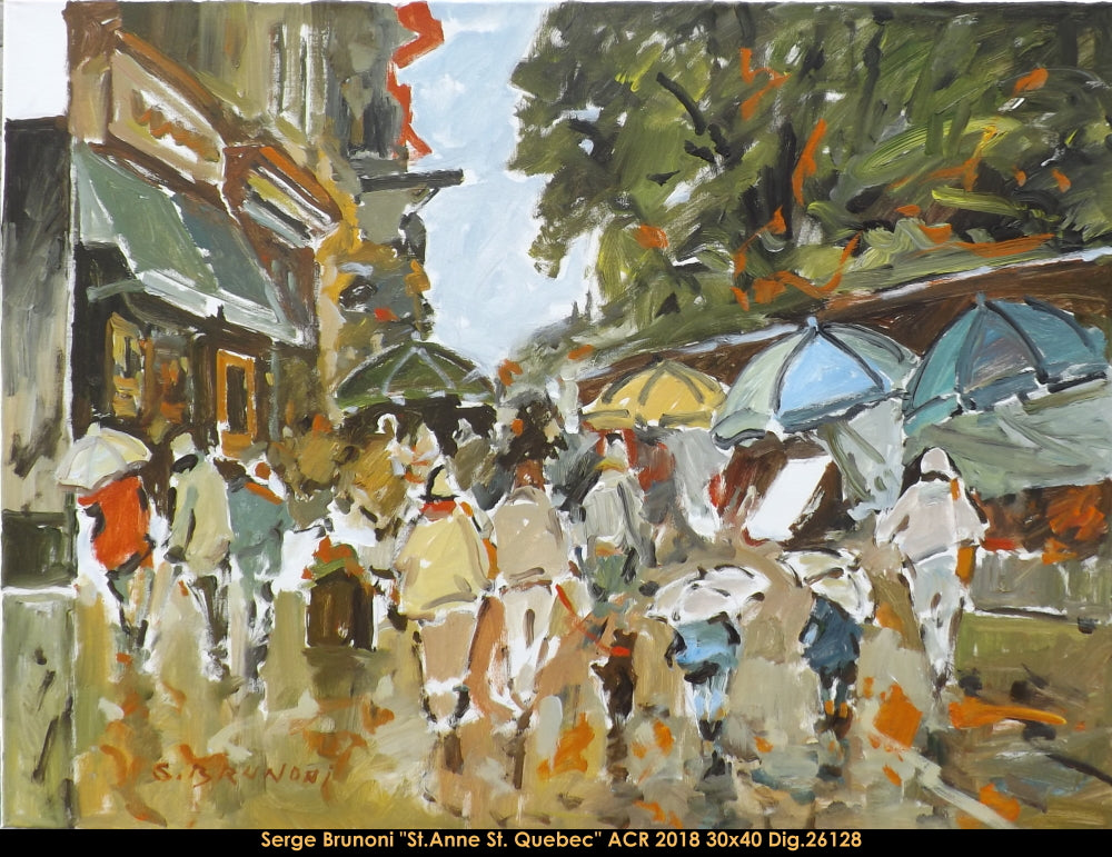 26128 - BRUNONI Serge - St-Anne Street Québec, 30 x 40