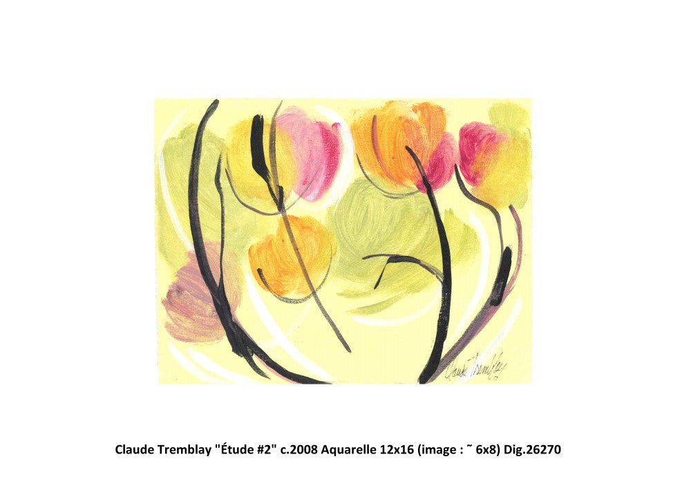 26270  - Étude - CLAUDE TREMBLAY - 12X16