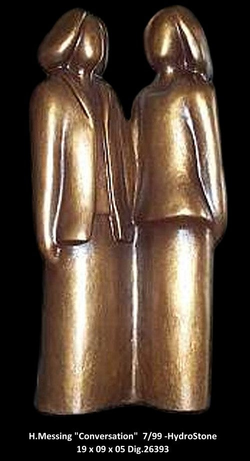 26393 - MESSING McDONALD Heidi - Conversation - 7/99 -- sculpture Hydrostone