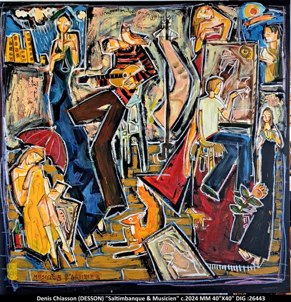 26443 - Saltimbanque et musiciens - DENIS CHIASSON (DESSON) 40
