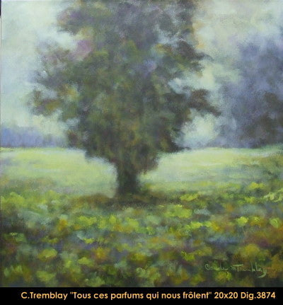 3874 - Tous ces parfums qui nous frôlent - CLAUDE TREMBLAY - 20x20