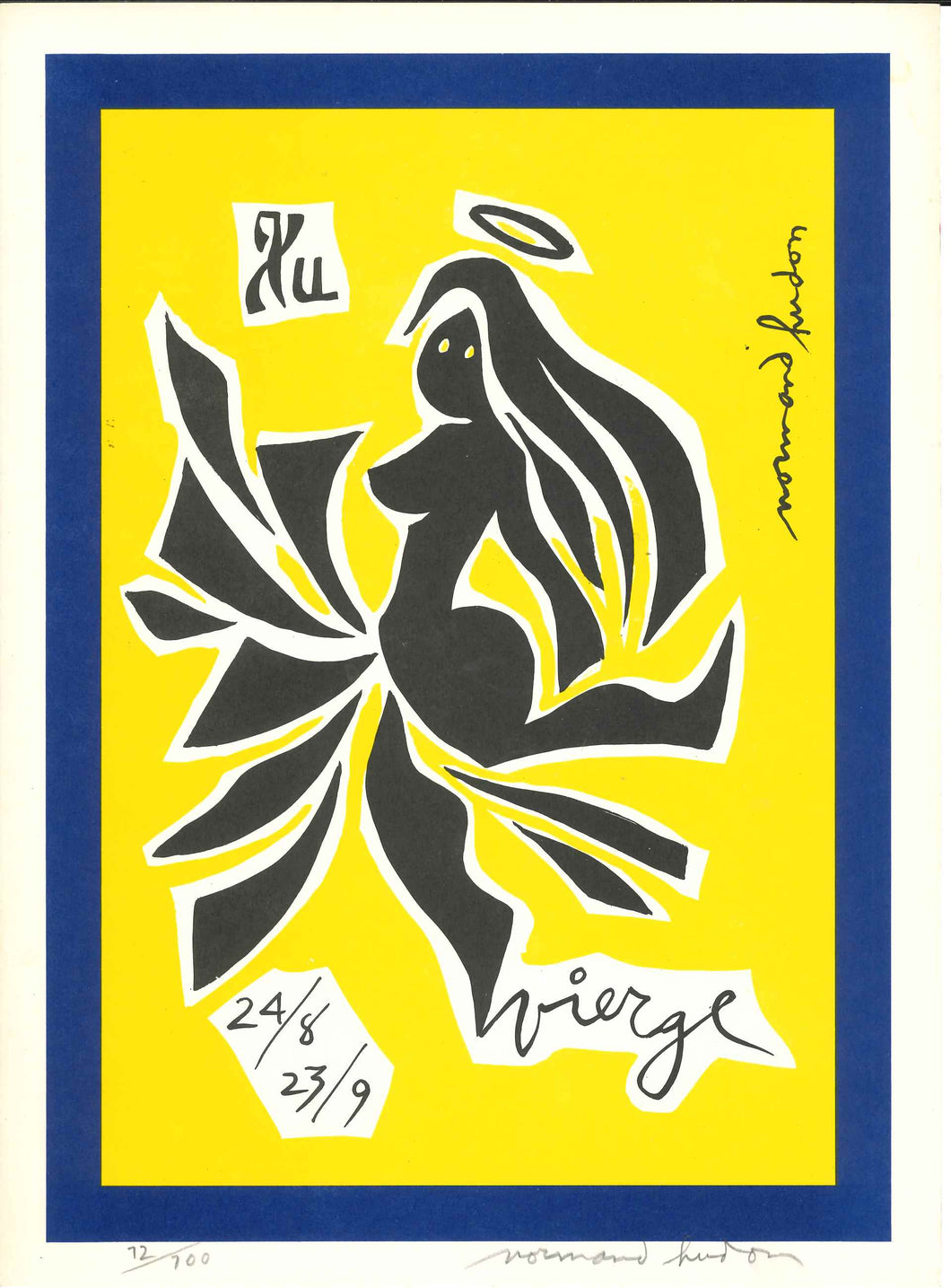 Zodiac - Vierge - NORMAND HUDON -13X9 ½ -  SÉRIGRAPHIE