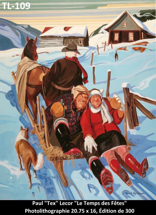 TL-109 LECOR Paul Tex, - Le temps des fêtes - photolithographie 20.75 x 16, edition de 300
