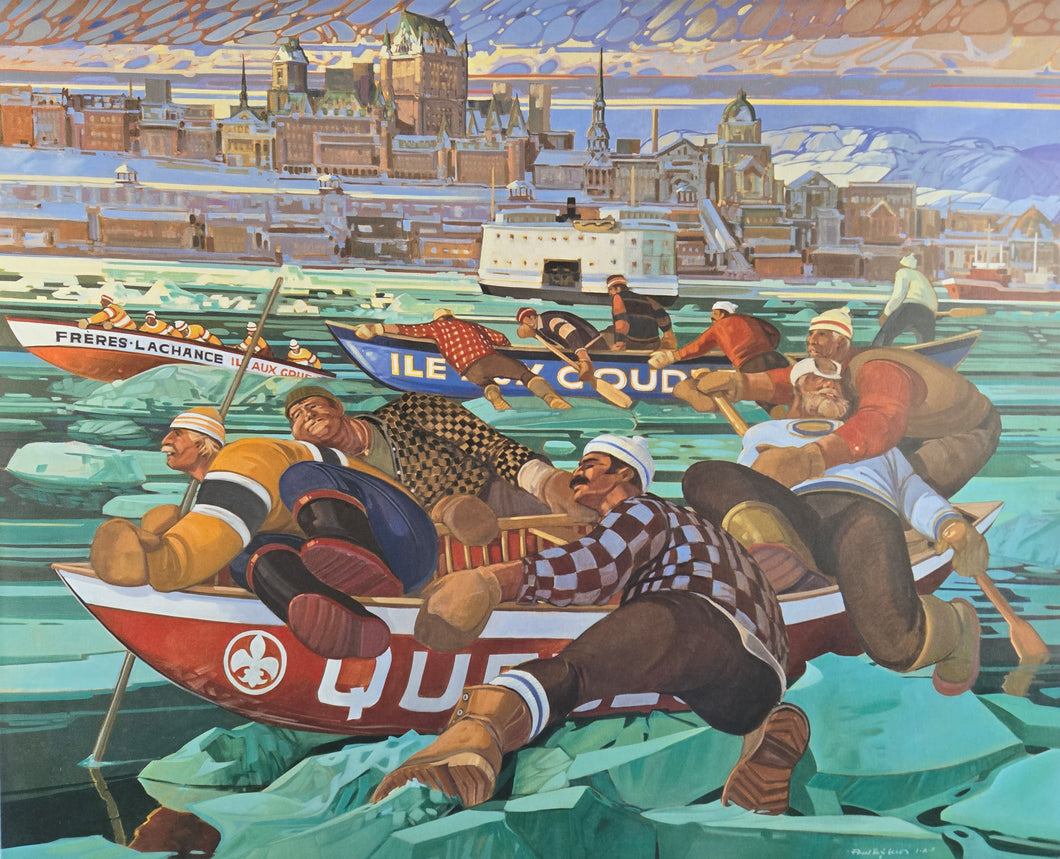 TL-112 - LECOR Paul Tex - La course aux canots - 17 x 21' - Photolithographie édition 480