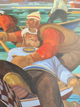 Charger l&#39;image dans la galerie, TL-112 - LECOR Paul Tex - La course aux canots - 17 x 21&#39; - Photolithographie édition 480
