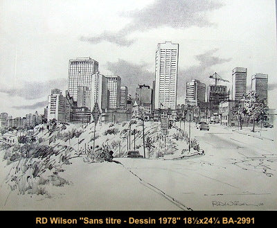 BA2991 - Ville (Sans titre - DESSIN) R.D.WILSON - 19X25