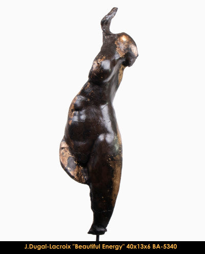 BA5340 - DUGAL-LACROIX Jacinthe - Belle énérgie --  34 x 1 x 09 --sculpture Cold Cast