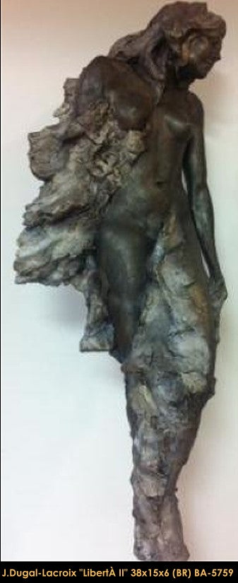 BA5759 - DUGAL-LACROIX Jacinthe - Liberta II- 38 x 15 x 06 - sculpture  Cold Cast