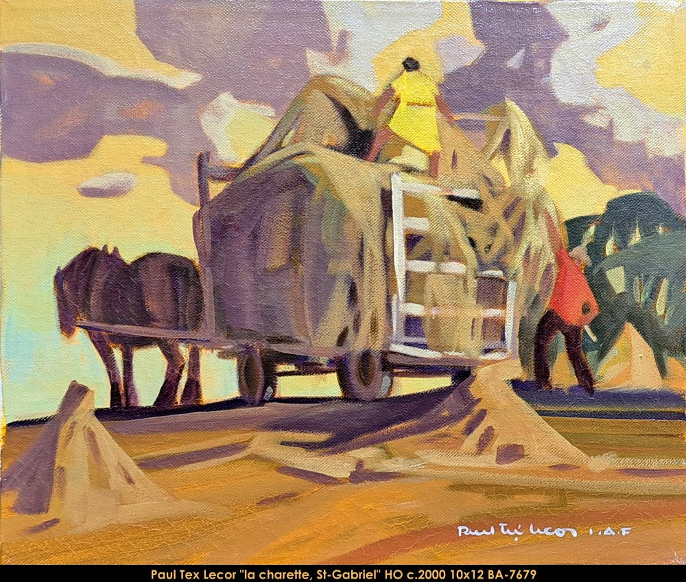 BA7679 - Paul TEX Lecor - La charette, St-Gabriel - 10x12