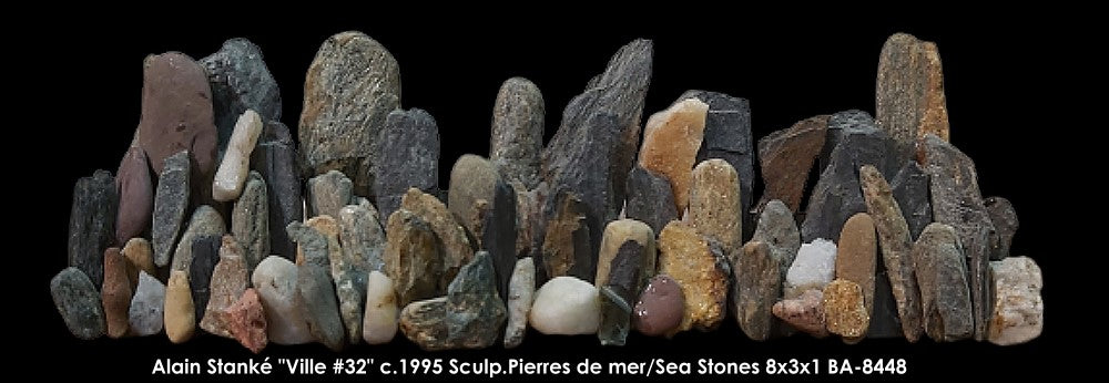 BA8448 - Ville #32 (Sculpture en pierres de mer) ALAIN STANKÉ - 8X3X1